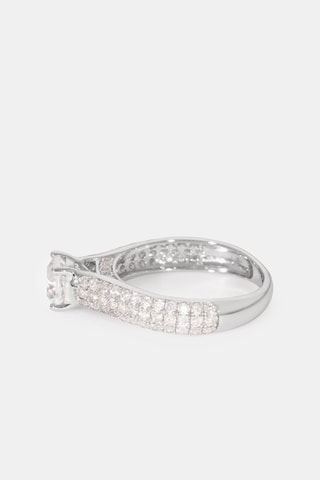 Bague Candide - Or blanc, diamants et topaze