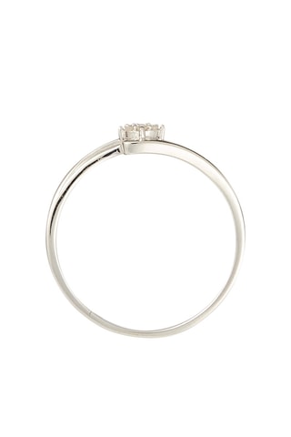 Solitario Dava - Oro blanco y diamantes
