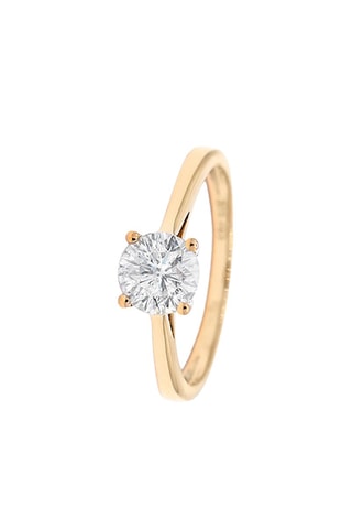 Solitario Délicate - Oro amarillo y diamante