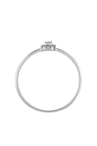 Solitario Sois à moi - Oro blanco y diamantes