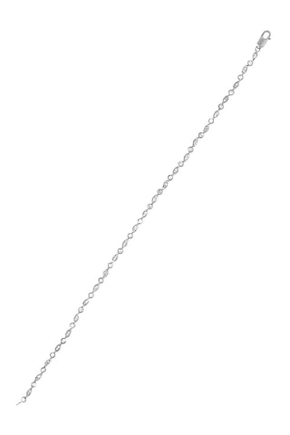Pulsera Ligne de Chance - Oro blanco y diamantes