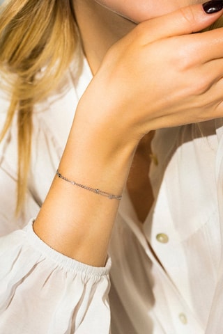 Pulsera Ligne de Vie - Oro blanco y diamantes