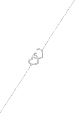 Pulsera Jamais sans Toi - Oro blanco y diamantes