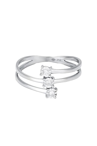 Anillo Nous Trois - Oro blanco y diamantes