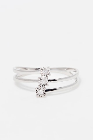 Anillo Nous Trois - Oro blanco y diamantes