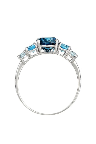 Anillo Blue Hill - Oro blanco y topacios