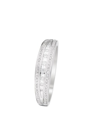 Anillo Ces moments à nous - Oro blanco y diamantes