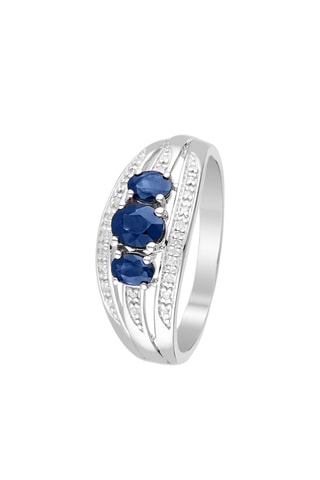 Anillo Indus  - Oro blanco, zafiros y diamantes