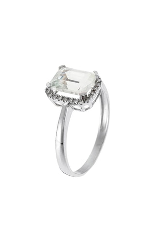 Anillo Maestromantique - Oro blanco, topacio y diamantes