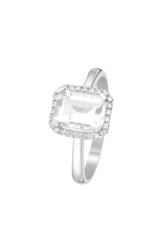 Anillo Maestromantique - Oro blanco, topacio y diamantes