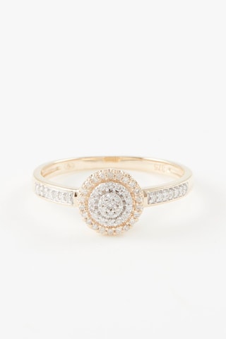 Anillo - 
Oro amarillo y diamantes