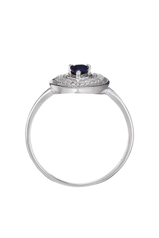 Anillo Océane - Oro blanco, zafiro y diamantes