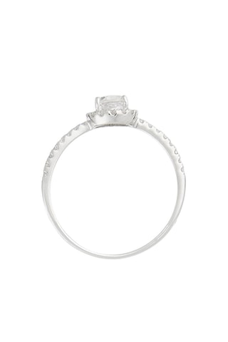 Anillo Pescara - Oro blanco, diamantes y topacio