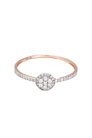 Solitario Côme - Oro rosa y diamantes
