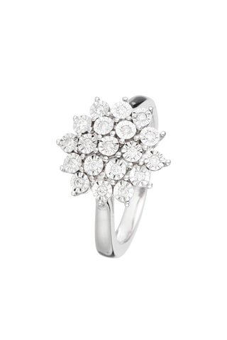 Anillo Bouquet de Lumière - Oro blanco y diamantes