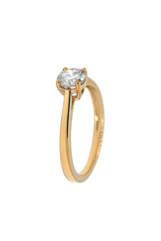 Solitario Délicate - Oro amarillo y diamante