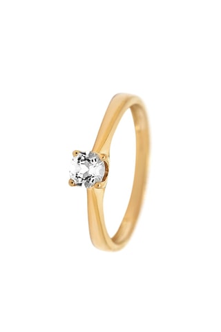 Anillo Fleur de Soleil - Oro amarillo y topacio