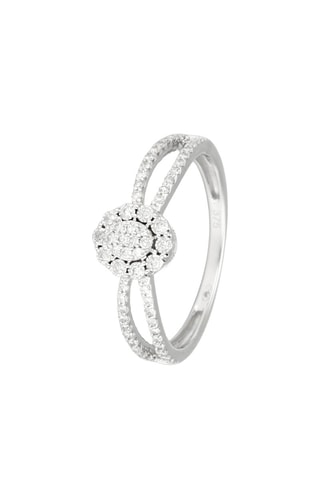 Anillo Rossa - Oro blanco y diamantes