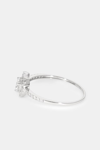 Anillo Lumière d’Orient - Oro blanco, diamantes y topacio