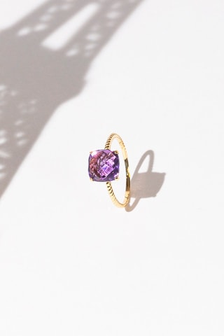 Anillo Ihosy - Oro amarillo y amatista