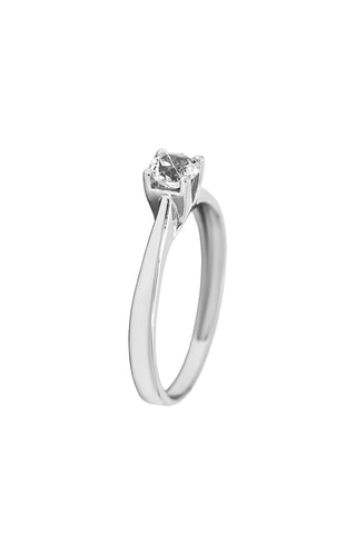 Anillo Fleur du soleil - Oro blanco y topacio