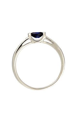 Anillo Ganma - Oro blanco, zafiro y diamantes