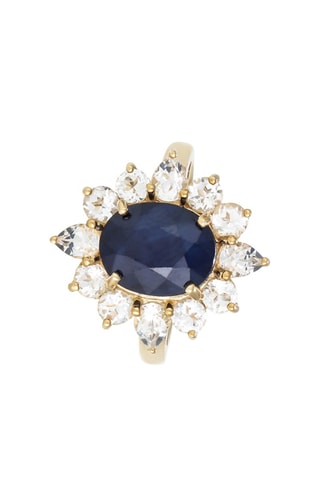 Anillo Asty - Oro amarillo, topacio y zafiro