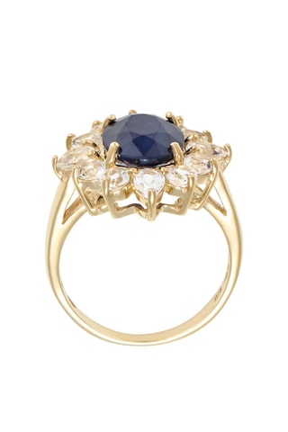 Anillo Asty - Oro amarillo, topacio y zafiro
