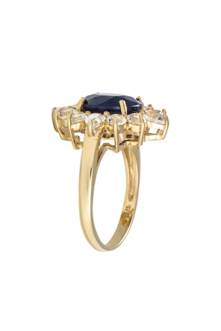 Anillo Asty - Oro amarillo, topacio y zafiro