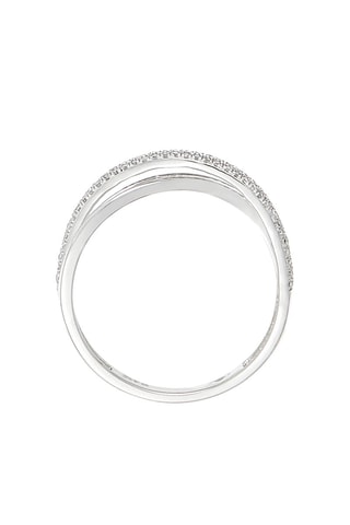 Alianza Mon Unique Pensée - Oro blanco y diamantes