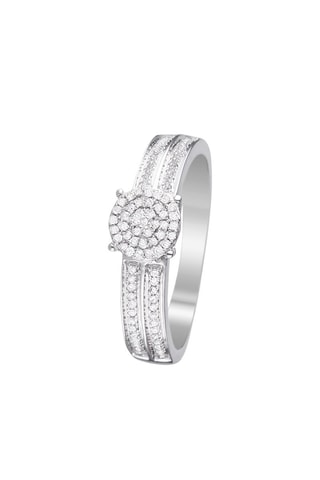 Alianza Toi Que J'aime - Oro blanco y diamantes