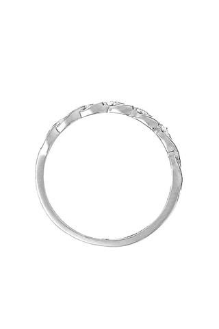 Alianza Beautiful Twist - Oro blanco y diamantes