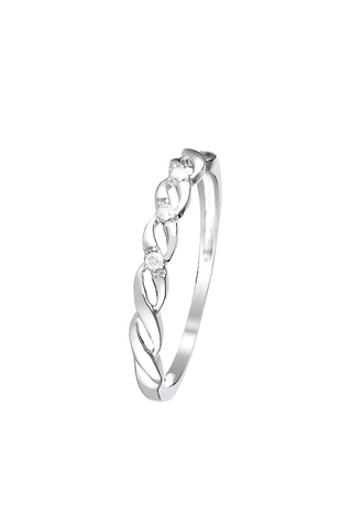Alianza Beautiful Twist - Oro blanco y diamantes