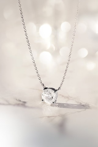 Collar Délicat - Oro blanco y diamante