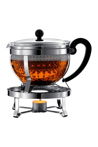 Tetera de vidrio de borosilicato y soporte calentador Chambord - 1,3 l
