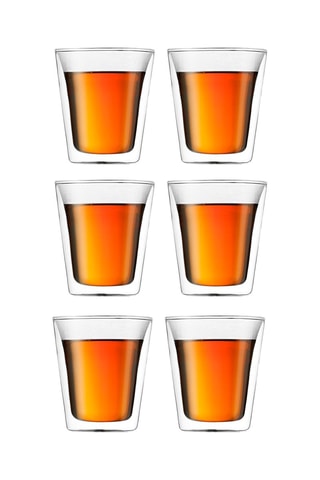6 vasos de pared doble de vidrio de borosilicato Canteen -  20 cl