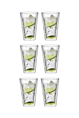 6 vasos de pared doble de vidrio de borosilicato Canteen -  40 cl