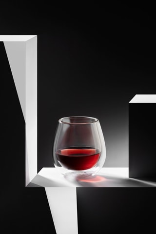 2 copas de vino de pared doble de vidrio de borosilicato - 0,5 l