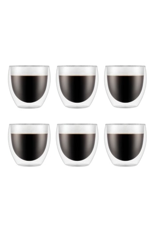6 vasos de pared doble Pavina de vidrio de borosilicato - 8 cl