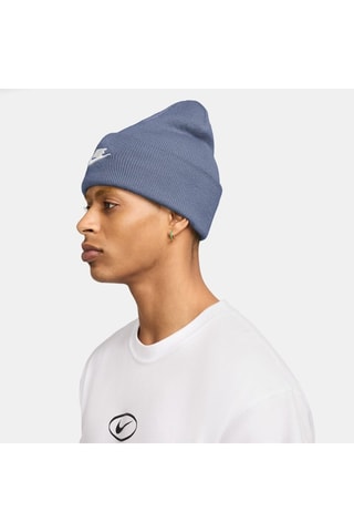 Gorro Peak - Índigo y blanco