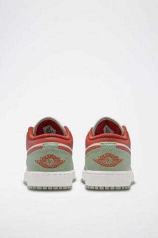 Air Jordan 1 Low en cuir - Vert d'eau et blanc