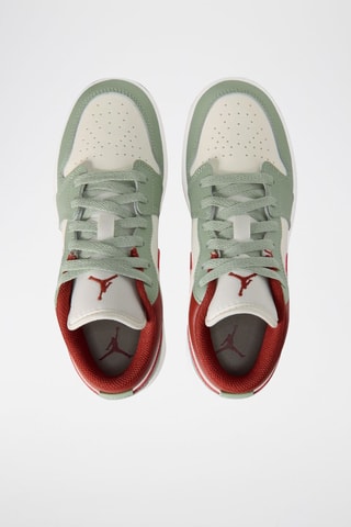 Air Jordan 1 Low en cuir - Vert d'eau et blanc