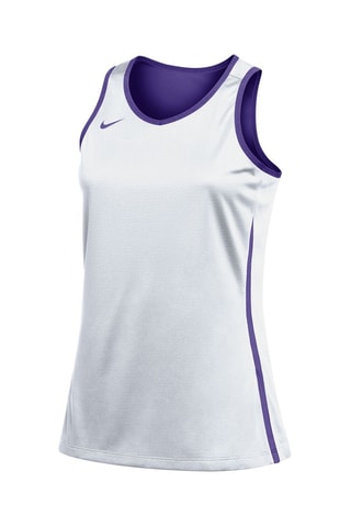 Camiseta de tirantes de baloncesto reversible - Violeta oscuro y blanco