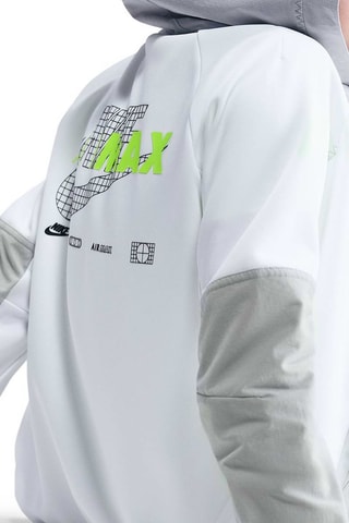 Chaqueta con capucha - Blanco y gris claro