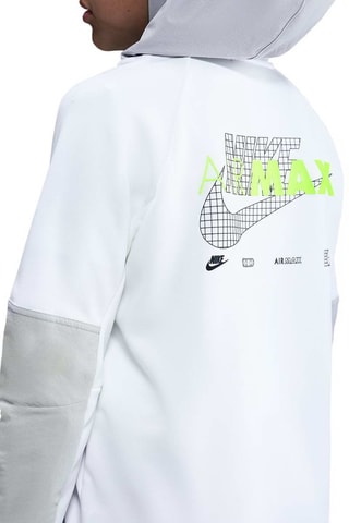 Chaqueta con capucha - Blanco y gris claro