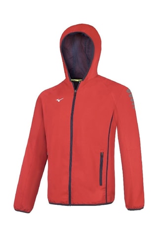 Chaqueta con capucha - Rojo y azul marino