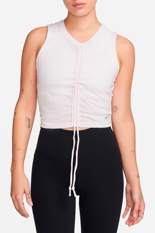 Crop top de yoga Yoga Dri-FIT - Blanco