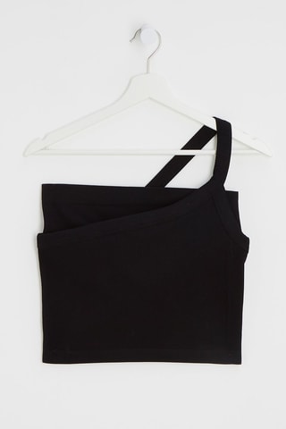 Crop top asimétrico - Negro - Asos Design