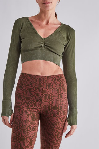 Crop top - Caqui - Tala