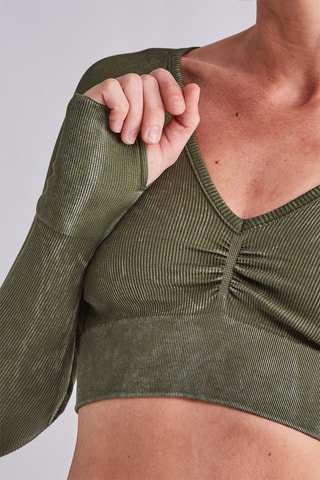 Crop top - Caqui - Tala